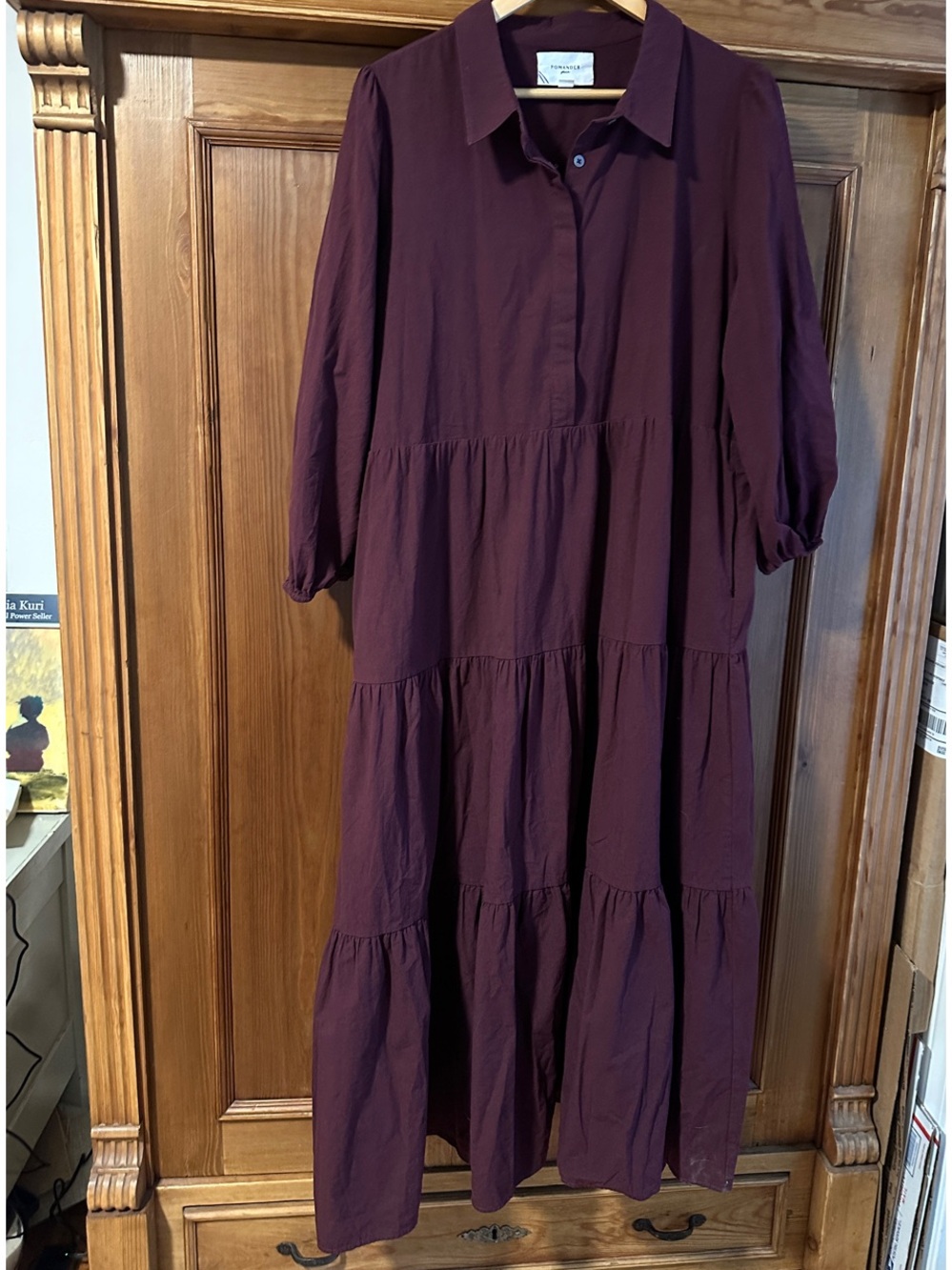 Pomander Place Tiered Maxi Dress in Plum
